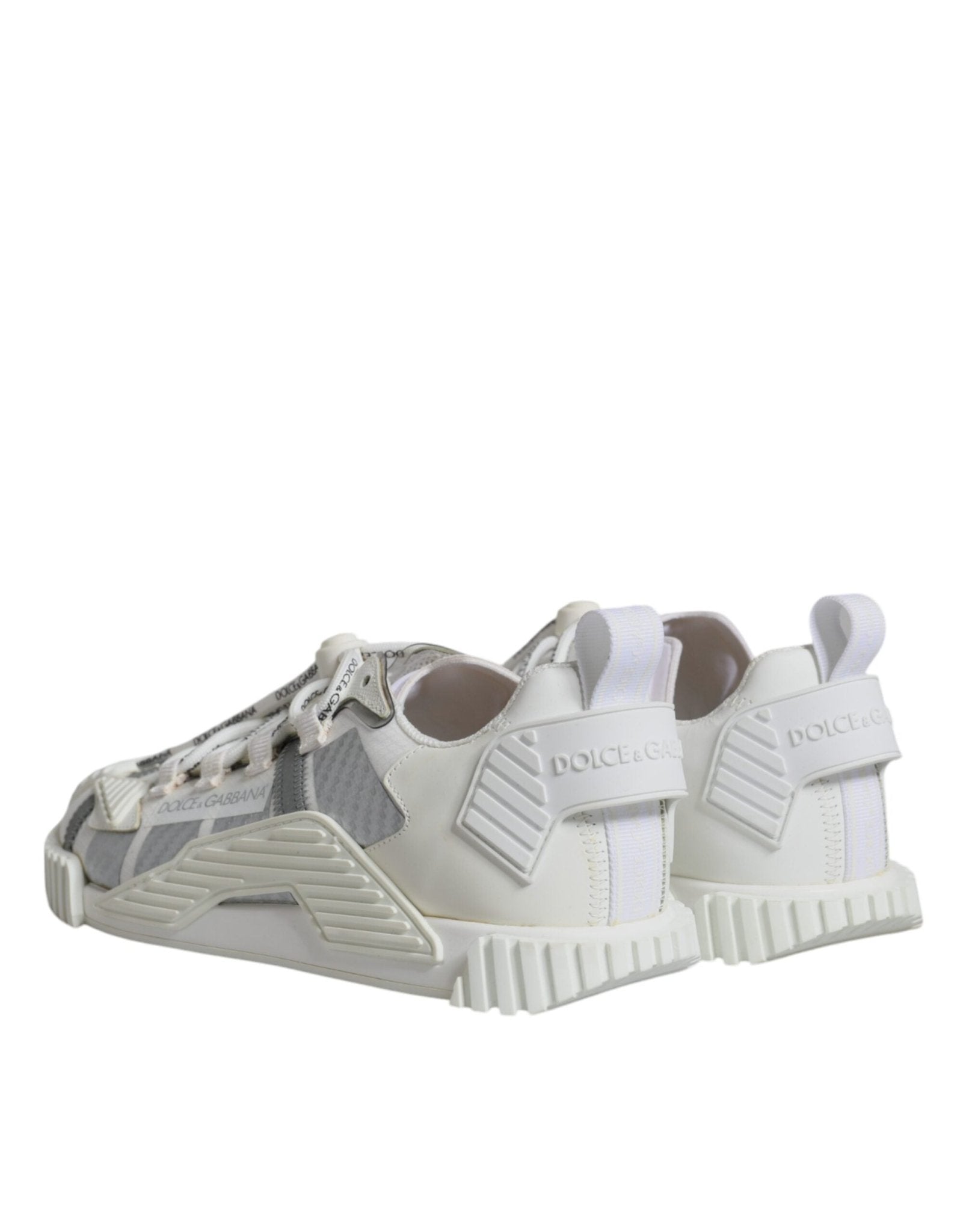 Dolce & Gabbana White Lace Up Low Top NS1 Sneakers Shoes - SMARTMARTNZ