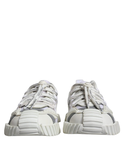 Dolce & Gabbana White Lace Up Low Top NS1 Sneakers Shoes - SMARTMARTNZ