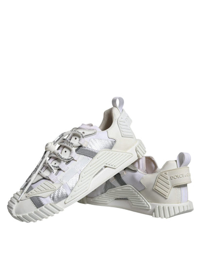 Dolce & Gabbana White Lace Up Low Top NS1 Sneakers Shoes - SMARTMARTNZ