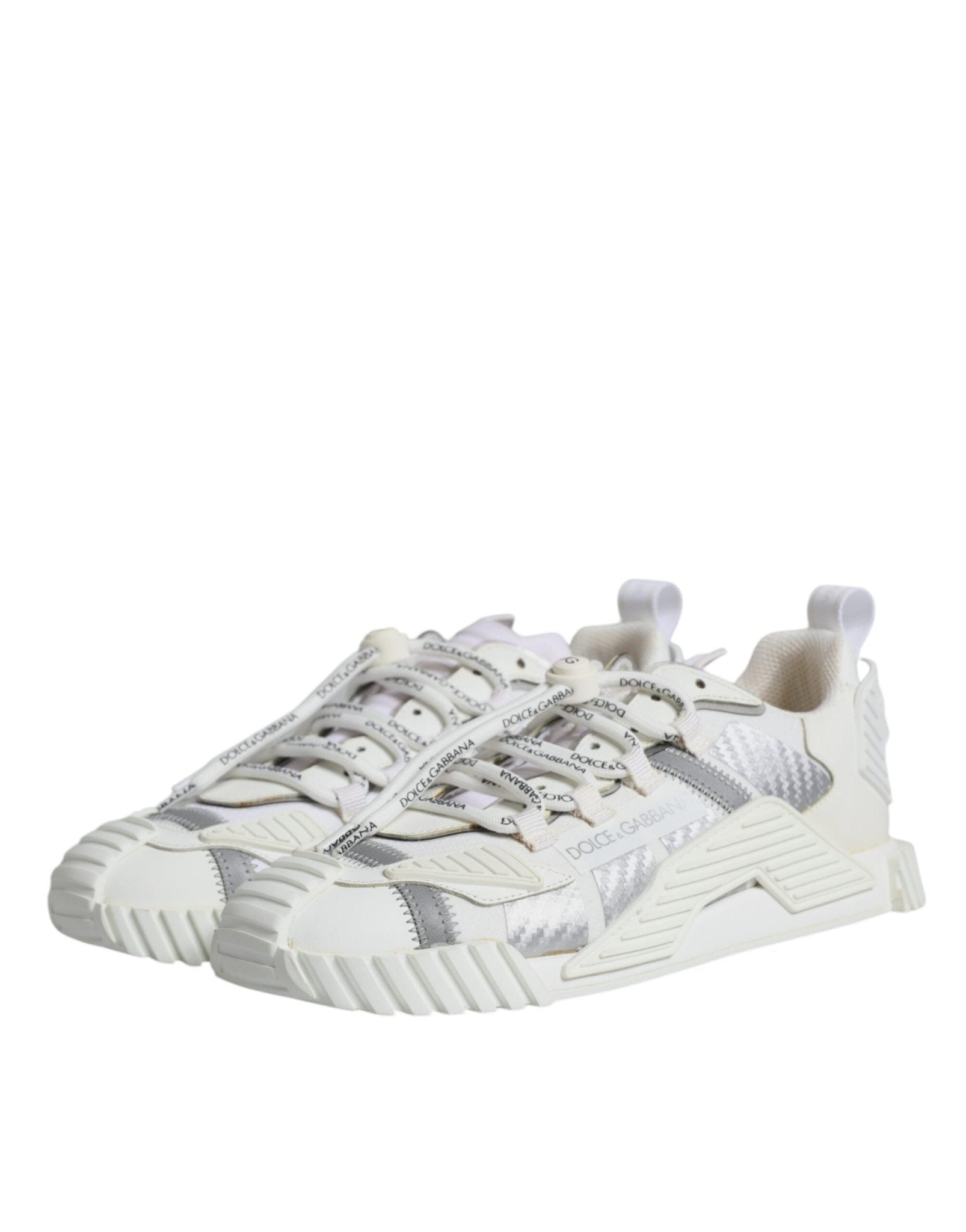 Dolce & Gabbana White Lace Up Low Top NS1 Sneakers Shoes - SMARTMARTNZ