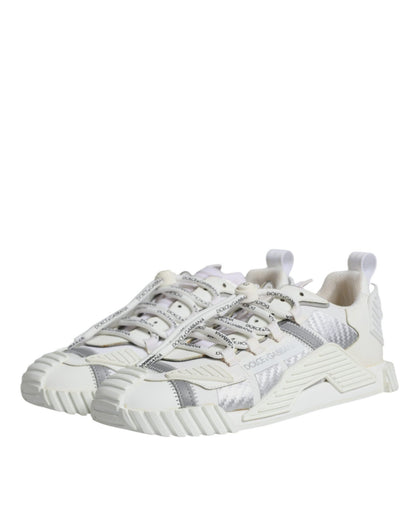 Dolce & Gabbana White Lace Up Low Top NS1 Sneakers Shoes - SMARTMARTNZ
