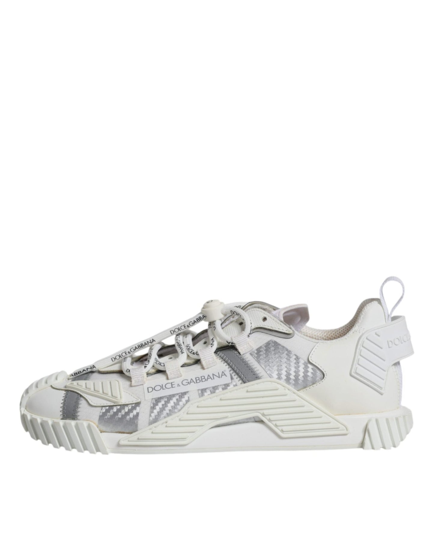 Dolce & Gabbana White Lace Up Low Top NS1 Sneakers Shoes - SMARTMARTNZ