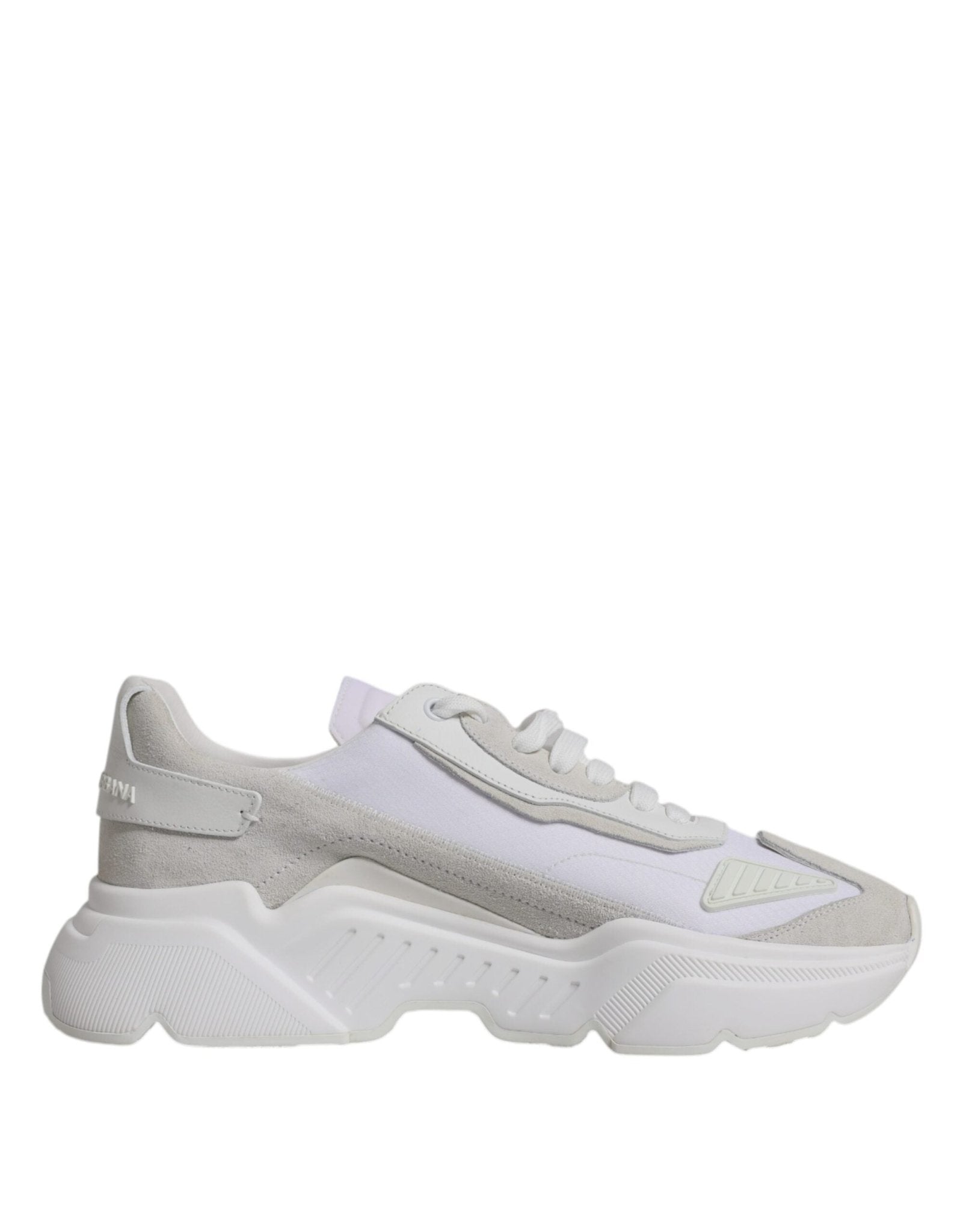 Dolce & Gabbana White Leather Daymaster Low Top Sneaker Shoes - SMARTMARTNZ