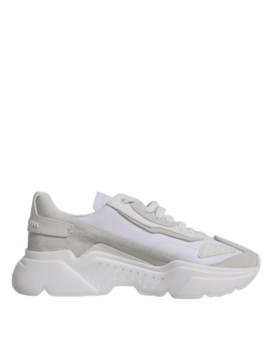 Dolce & Gabbana White Leather Daymaster Low Top Sneaker Shoes - SMARTMARTNZ