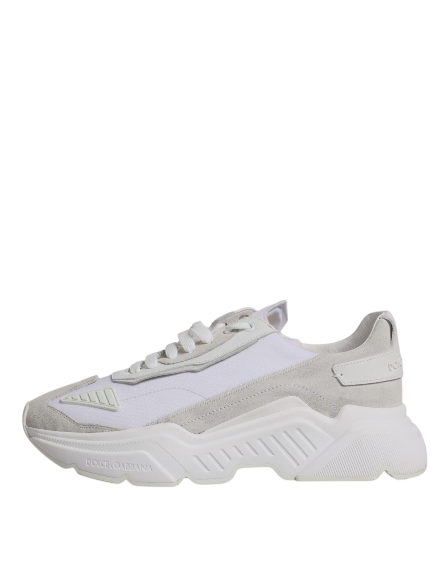 Dolce & Gabbana White Leather Daymaster Low Top Sneaker Shoes - SMARTMARTNZ