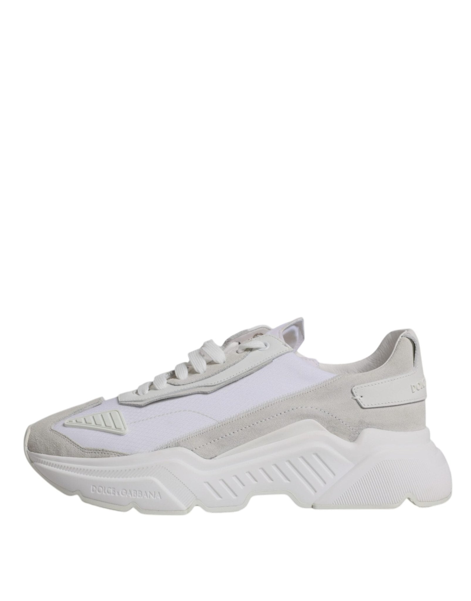 Dolce & Gabbana White Leather Daymaster Low Top Sneaker Shoes - SMARTMARTNZ