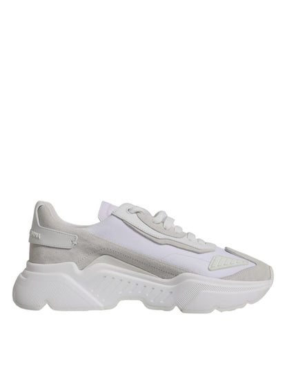 Dolce & Gabbana White Leather Daymaster Low Top Sneaker Shoes - SMARTMARTNZ