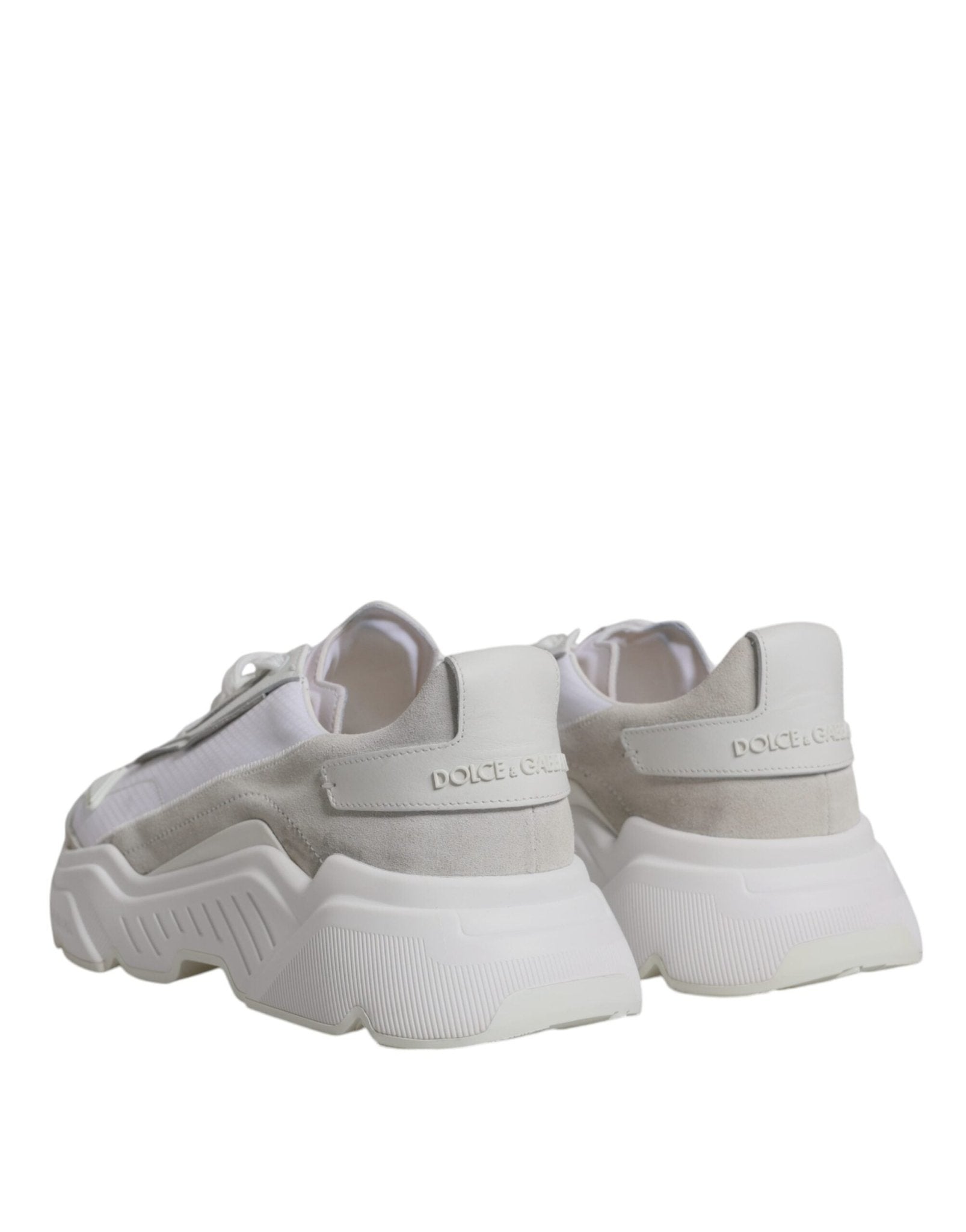 Dolce & Gabbana White Leather Daymaster Low Top Sneaker Shoes - SMARTMARTNZ