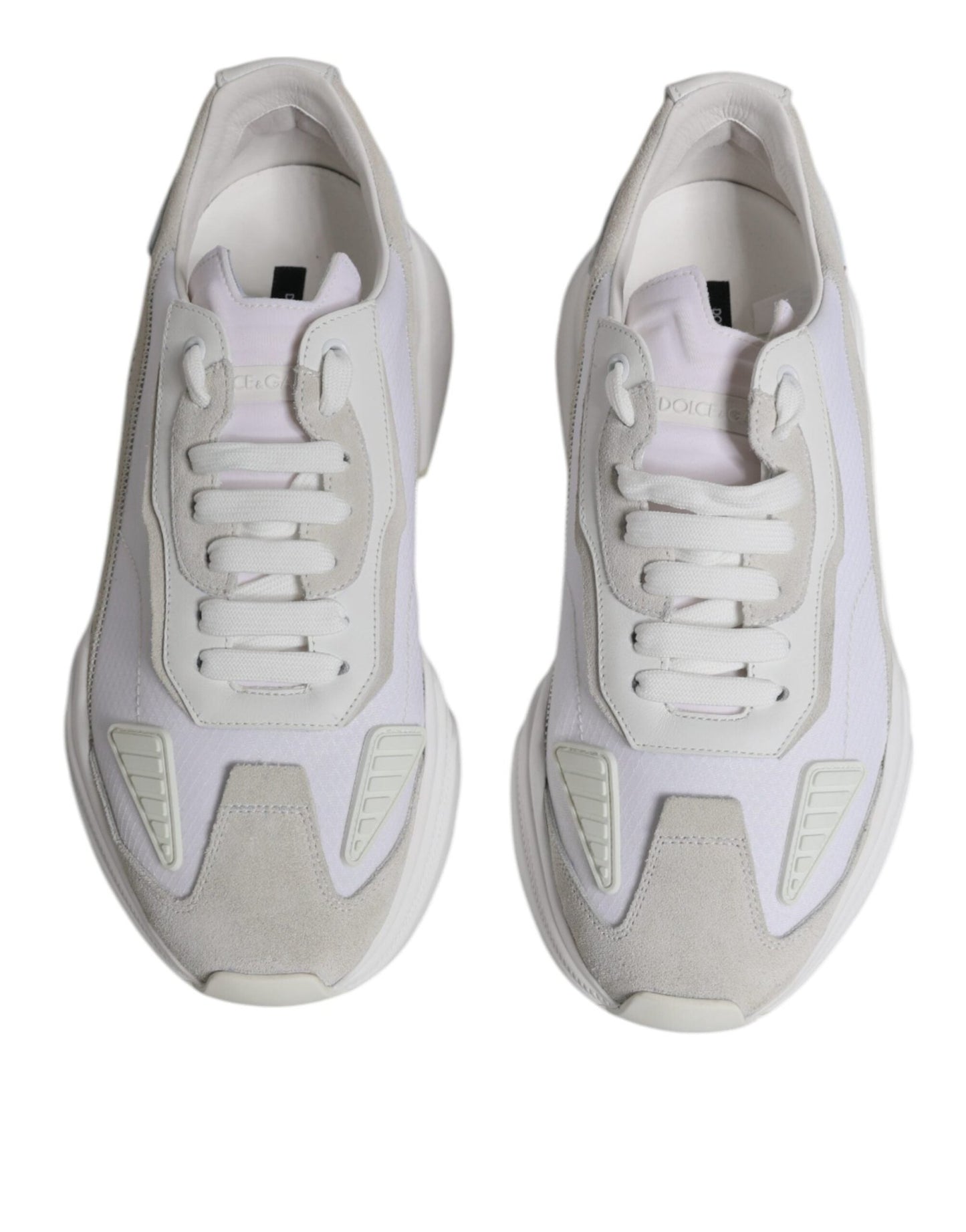 Dolce & Gabbana White Leather Daymaster Low Top Sneaker Shoes - SMARTMARTNZ