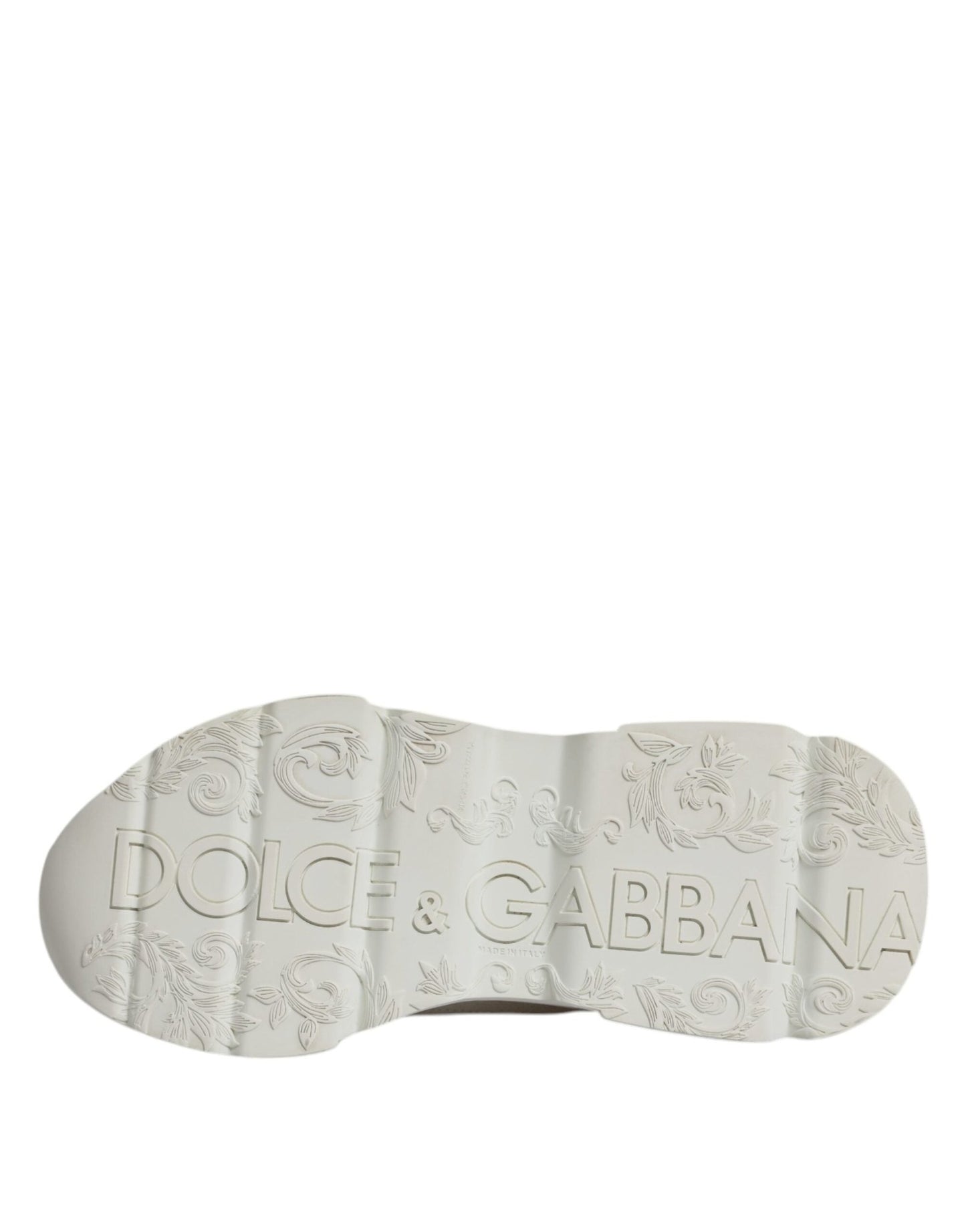 Dolce & Gabbana White Leather Daymaster Low Top Sneaker Shoes - SMARTMARTNZ
