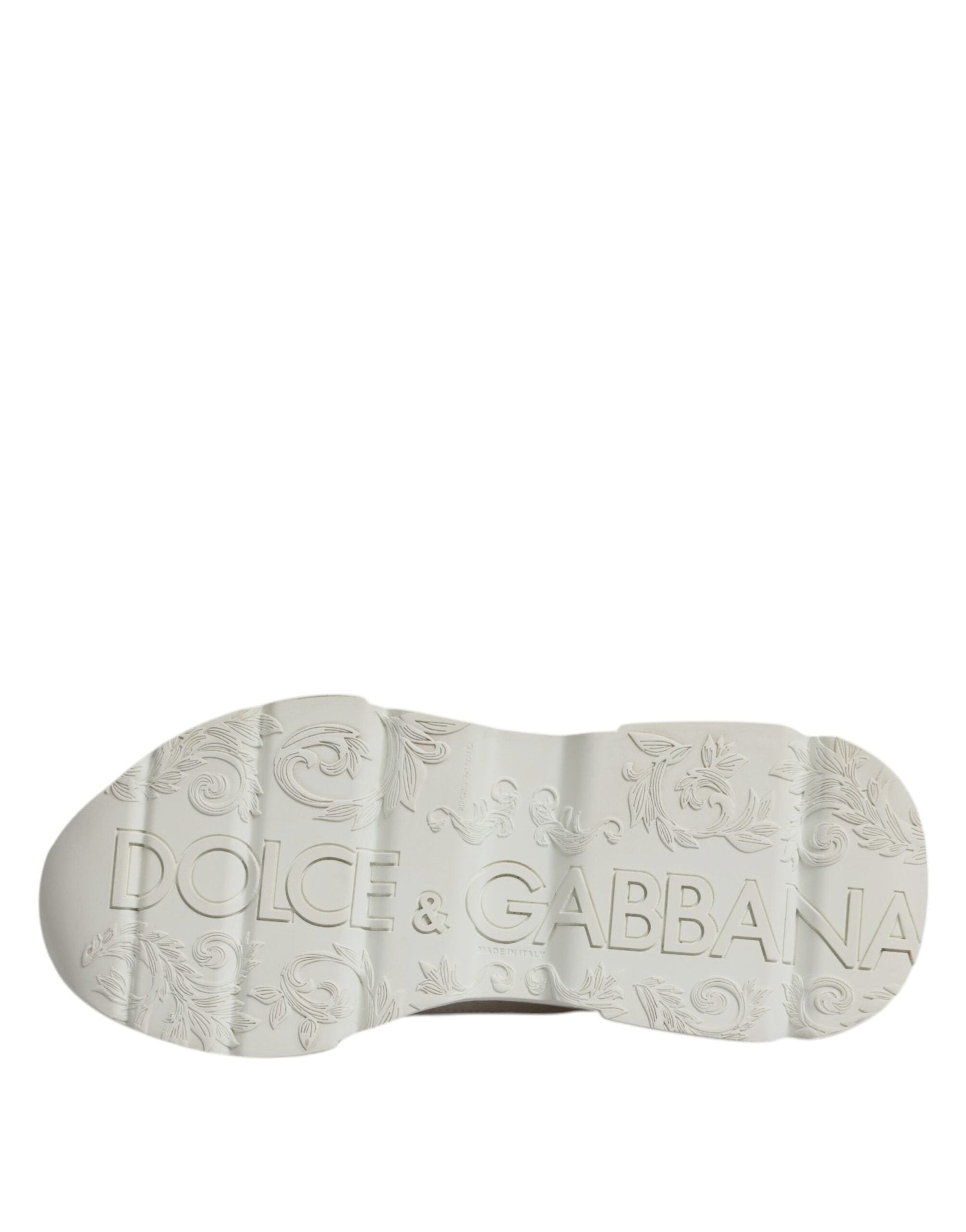 Dolce & Gabbana White Leather Daymaster Low Top Sneaker Shoes - SMARTMARTNZ
