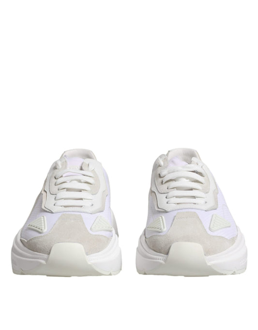 Dolce & Gabbana White Leather Daymaster Low Top Sneaker Shoes - SMARTMARTNZ