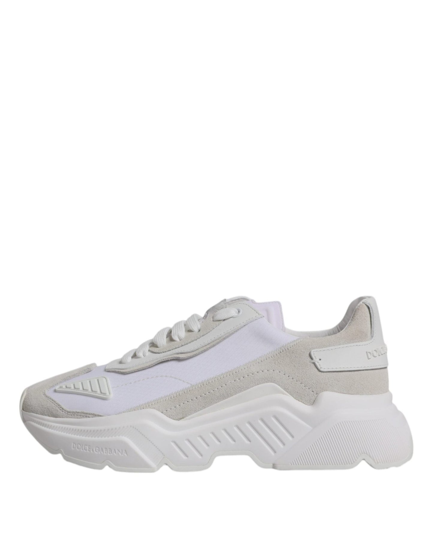 Dolce & Gabbana White Leather Daymaster Low Top Sneakers Shoes - SMARTMARTNZ