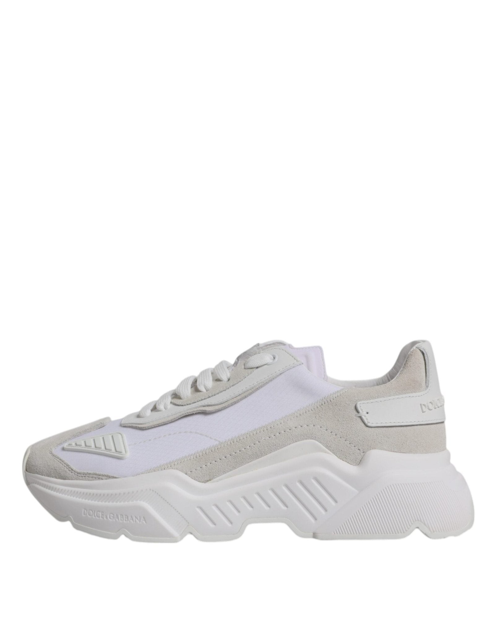 Dolce & Gabbana White Leather Daymaster Low Top Sneakers Shoes - SMARTMARTNZ
