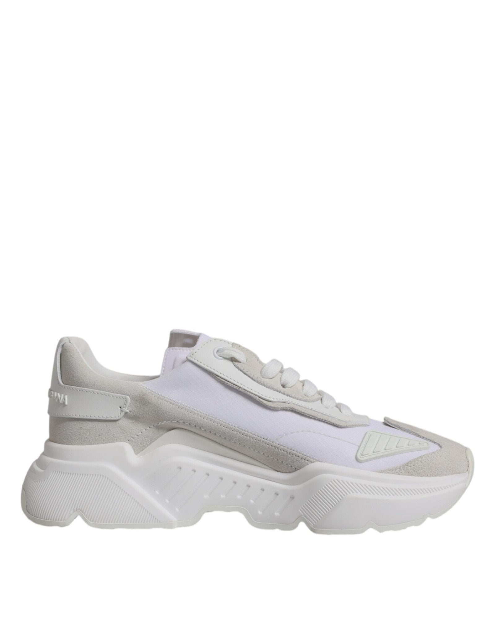 Dolce & Gabbana White Leather Daymaster Low Top Sneakers Shoes - SMARTMARTNZ