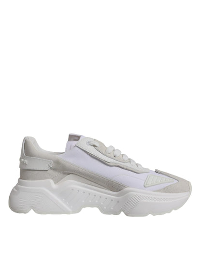 Dolce & Gabbana White Leather Daymaster Low Top Sneakers Shoes - SMARTMARTNZ