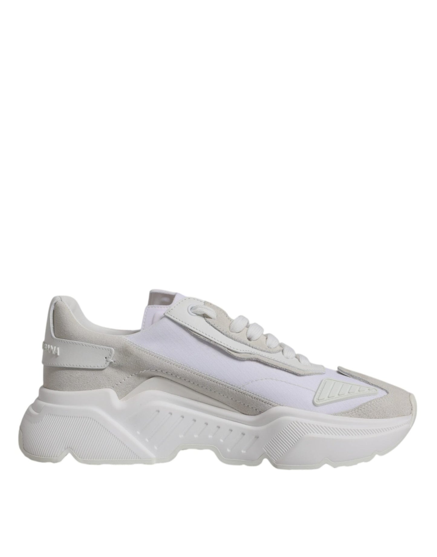 Dolce & Gabbana White Leather Daymaster Low Top Sneakers Shoes - SMARTMARTNZ