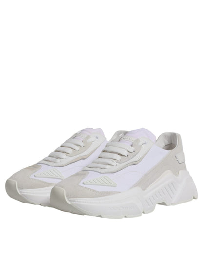Dolce & Gabbana White Leather Daymaster Low Top Sneakers Shoes - SMARTMARTNZ