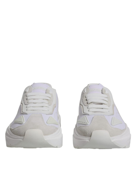 Dolce & Gabbana White Leather Daymaster Low Top Sneakers Shoes - SMARTMARTNZ