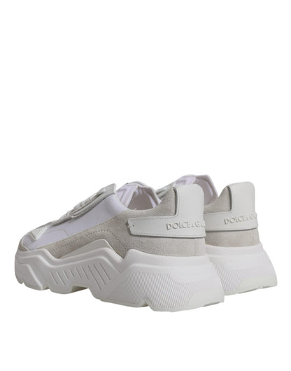 Dolce & Gabbana White Leather Daymaster Low Top Sneakers Shoes - SMARTMARTNZ