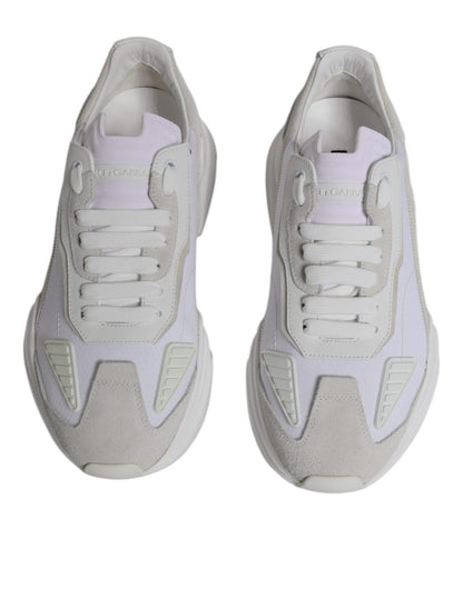 Dolce & Gabbana White Leather Daymaster Low Top Sneakers Shoes - SMARTMARTNZ