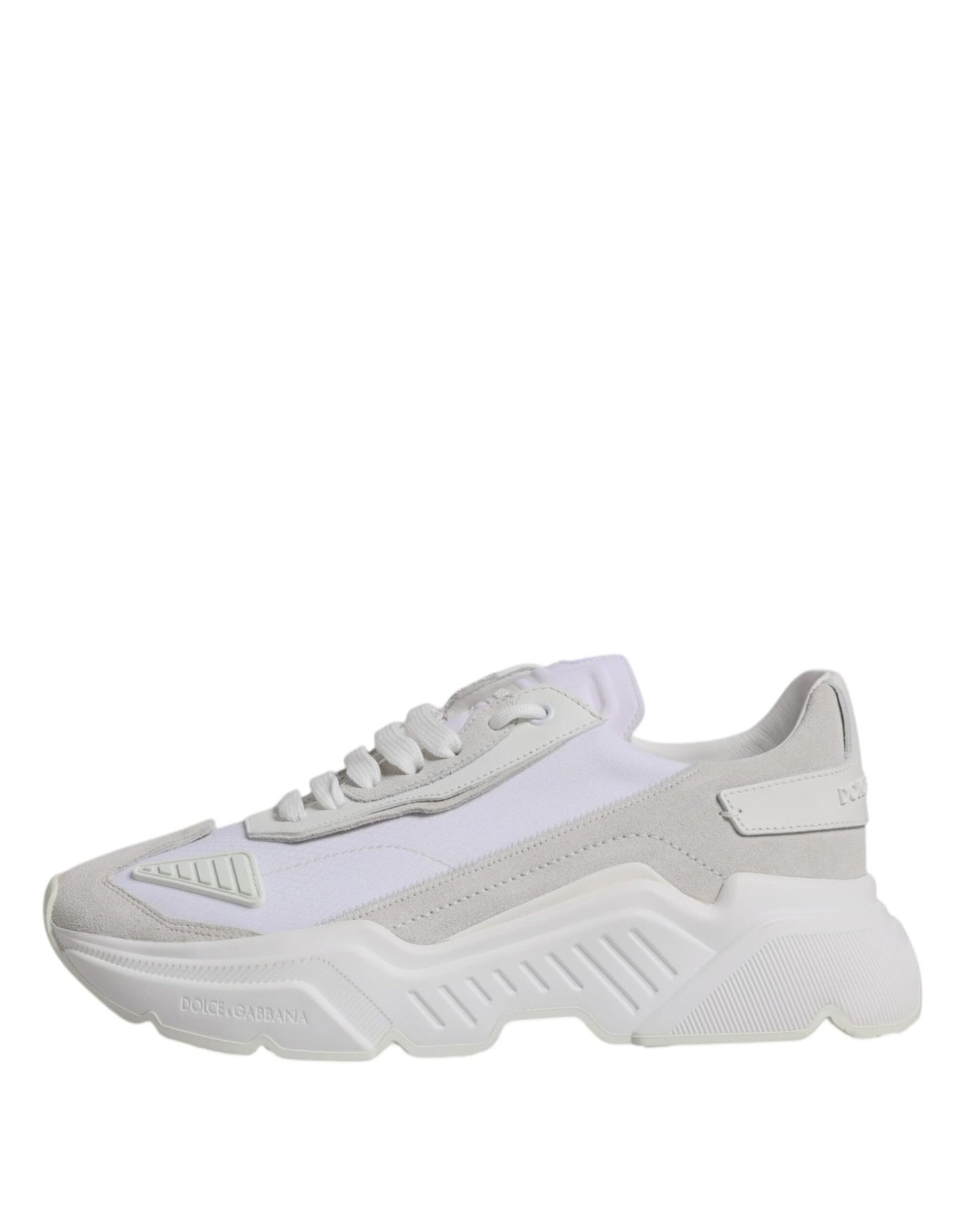 Dolce & Gabbana White Leather Daymaster Low Top Sneakers Shoes - SMARTMARTNZ