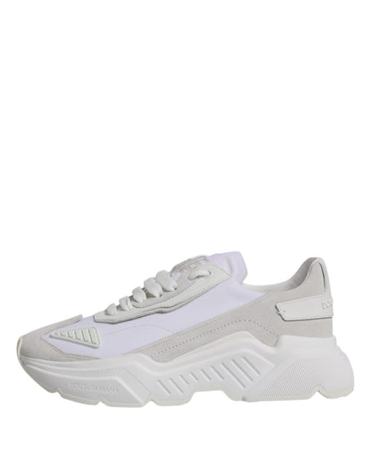 Dolce & Gabbana White Leather Daymaster Low Top Sneakers Shoes - SMARTMARTNZ