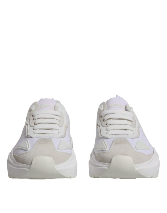 Dolce & Gabbana White Leather Daymaster Low Top Sneakers Shoes - SMARTMARTNZ