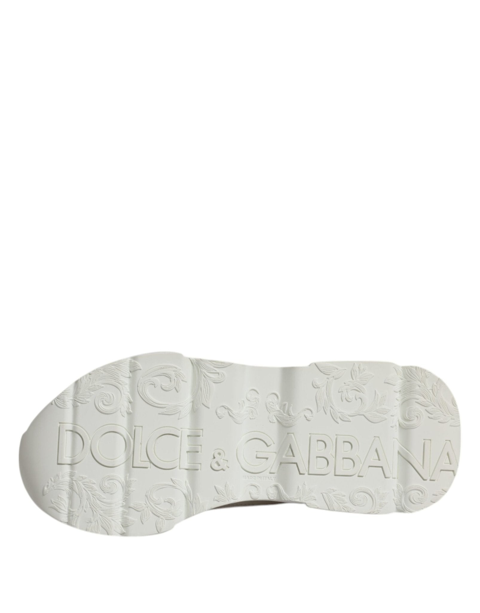 Dolce & Gabbana White Leather Daymaster Low Top Sneakers Shoes - SMARTMARTNZ