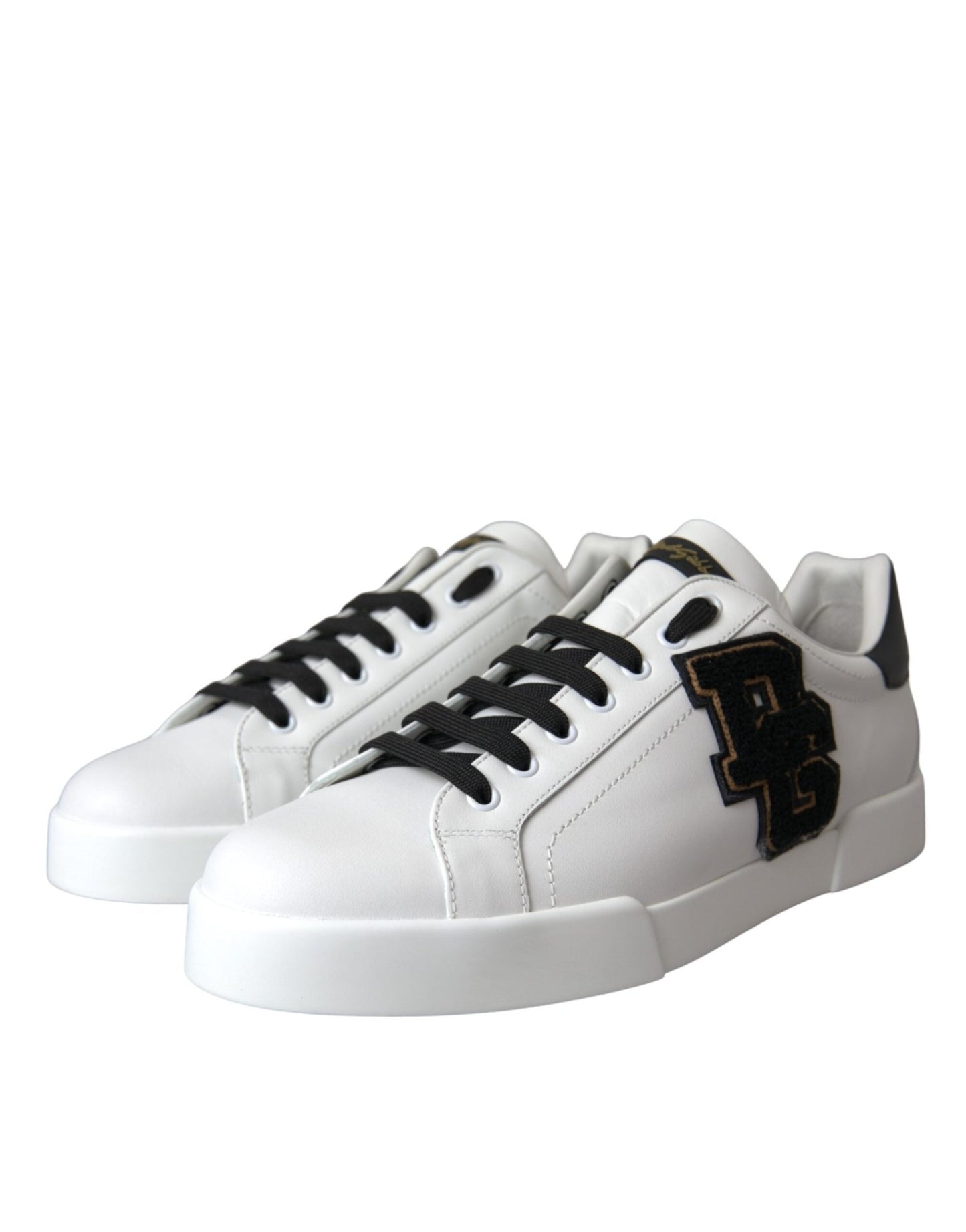 Dolce & Gabbana White Leather DG Logo Casual Low Top Sneakers Shoes - SMARTMARTNZ
