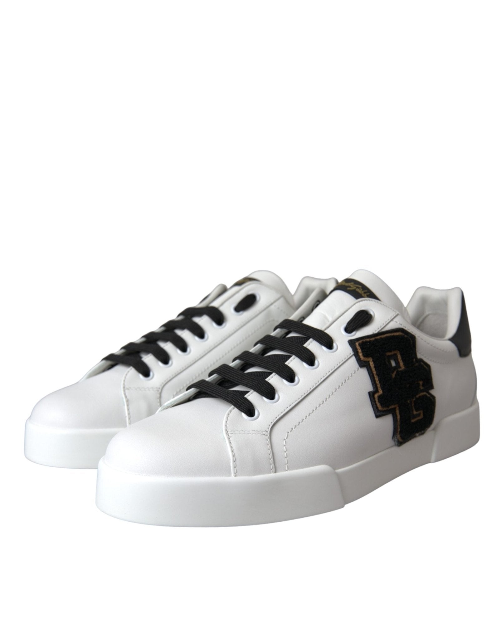 Dolce & Gabbana White Leather DG Logo Casual Low Top Sneakers Shoes - SMARTMARTNZ