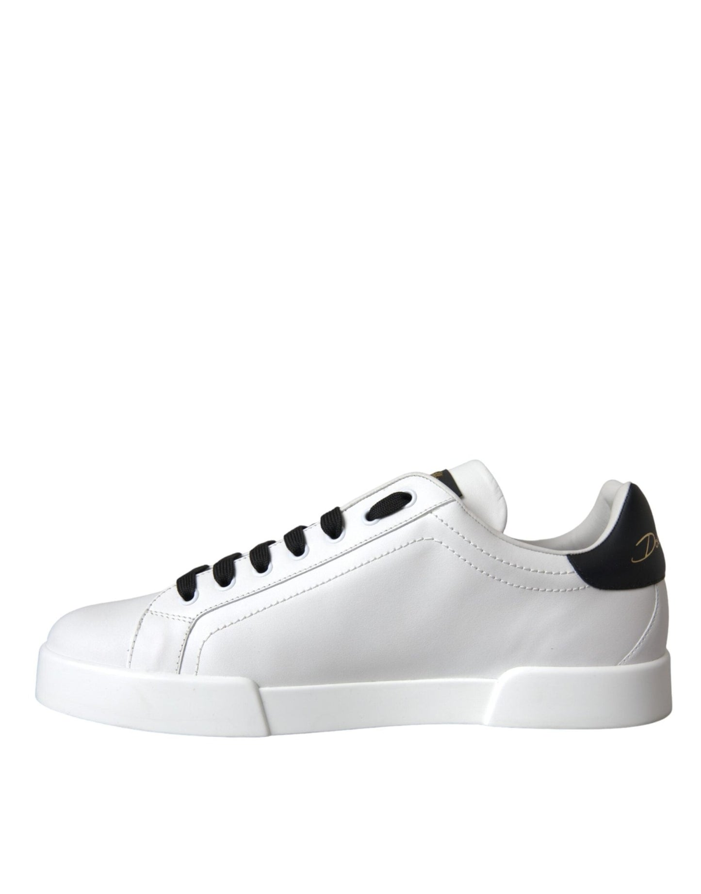 Dolce & Gabbana White Leather DG Logo Casual Low Top Sneakers Shoes - SMARTMARTNZ