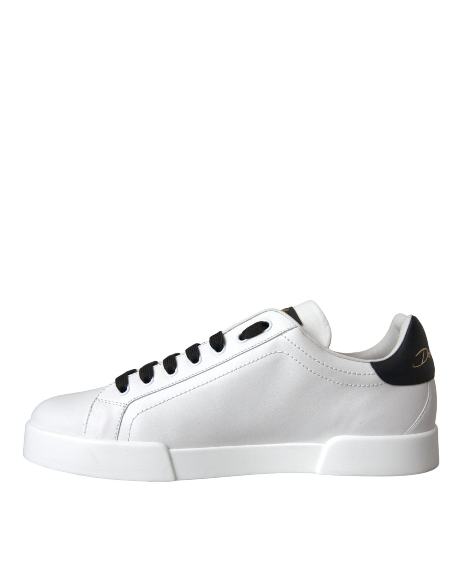Dolce & Gabbana White Leather DG Logo Casual Low Top Sneakers Shoes - SMARTMARTNZ