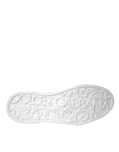 Dolce & Gabbana White Leather DG Logo Casual Low Top Sneakers Shoes - SMARTMARTNZ