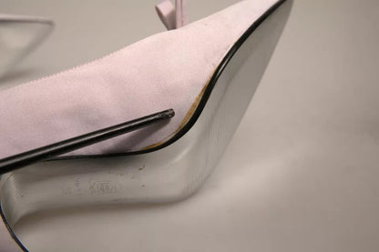 Dolce & Gabbana White Leather High Heels Women Pumps Shoes - SMARTMARTNZ