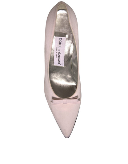 Dolce & Gabbana White Leather High Heels Women Pumps Shoes - SMARTMARTNZ