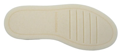 Dolce & Gabbana White Leather Low Top Oxford Sneakers Casual Shoes - SMARTMARTNZ