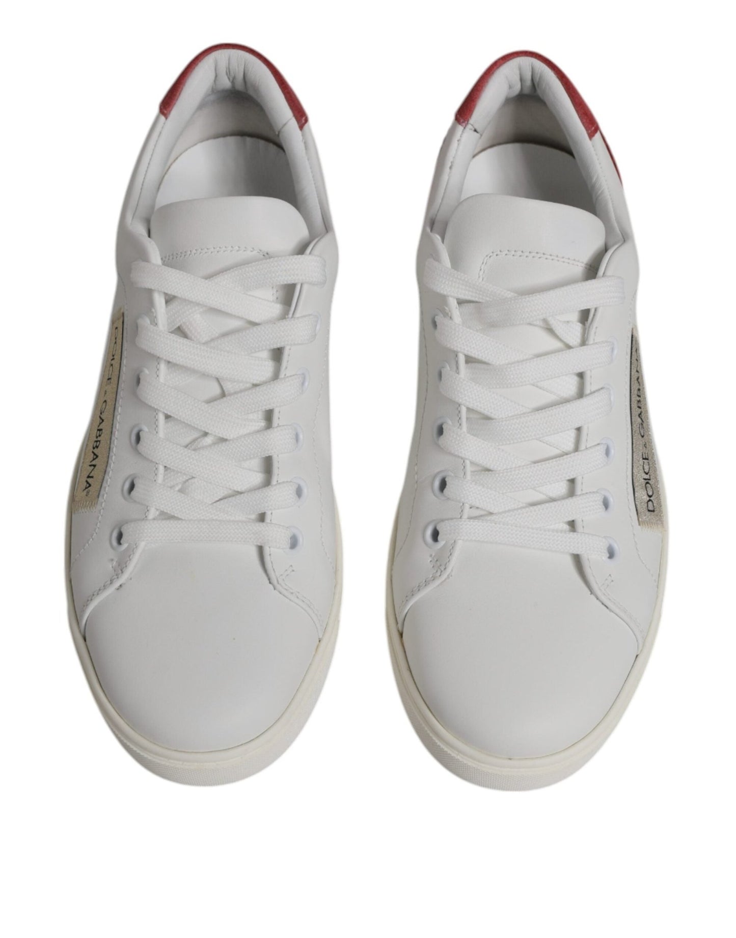 Dolce & Gabbana White London Calf Leather Sneakers Shoes - SMARTMARTNZ