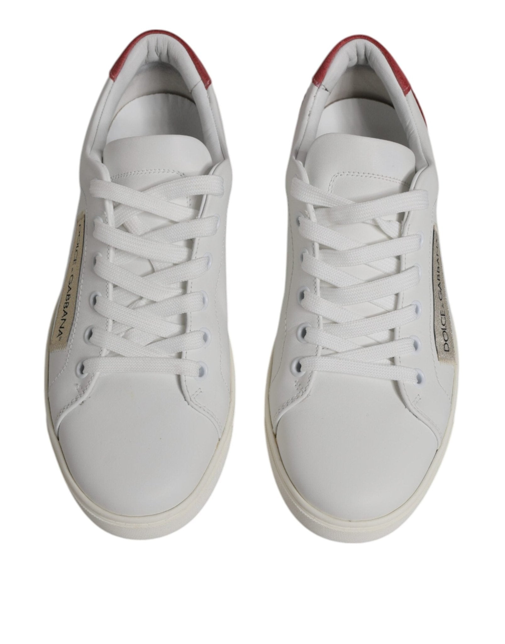 Dolce & Gabbana White London Calf Leather Sneakers Shoes - SMARTMARTNZ