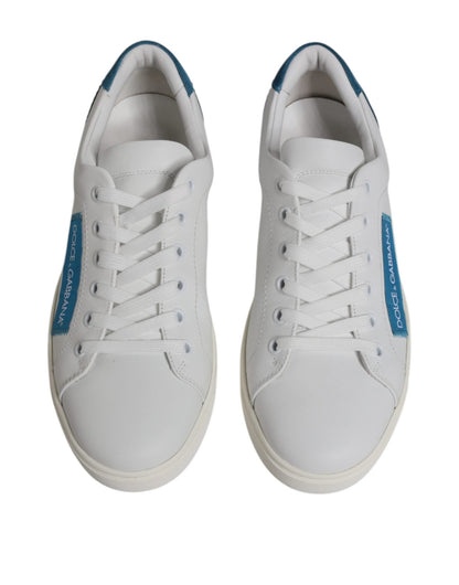 Dolce & Gabbana White London Calf Leather Sneakers Shoes - SMARTMARTNZ