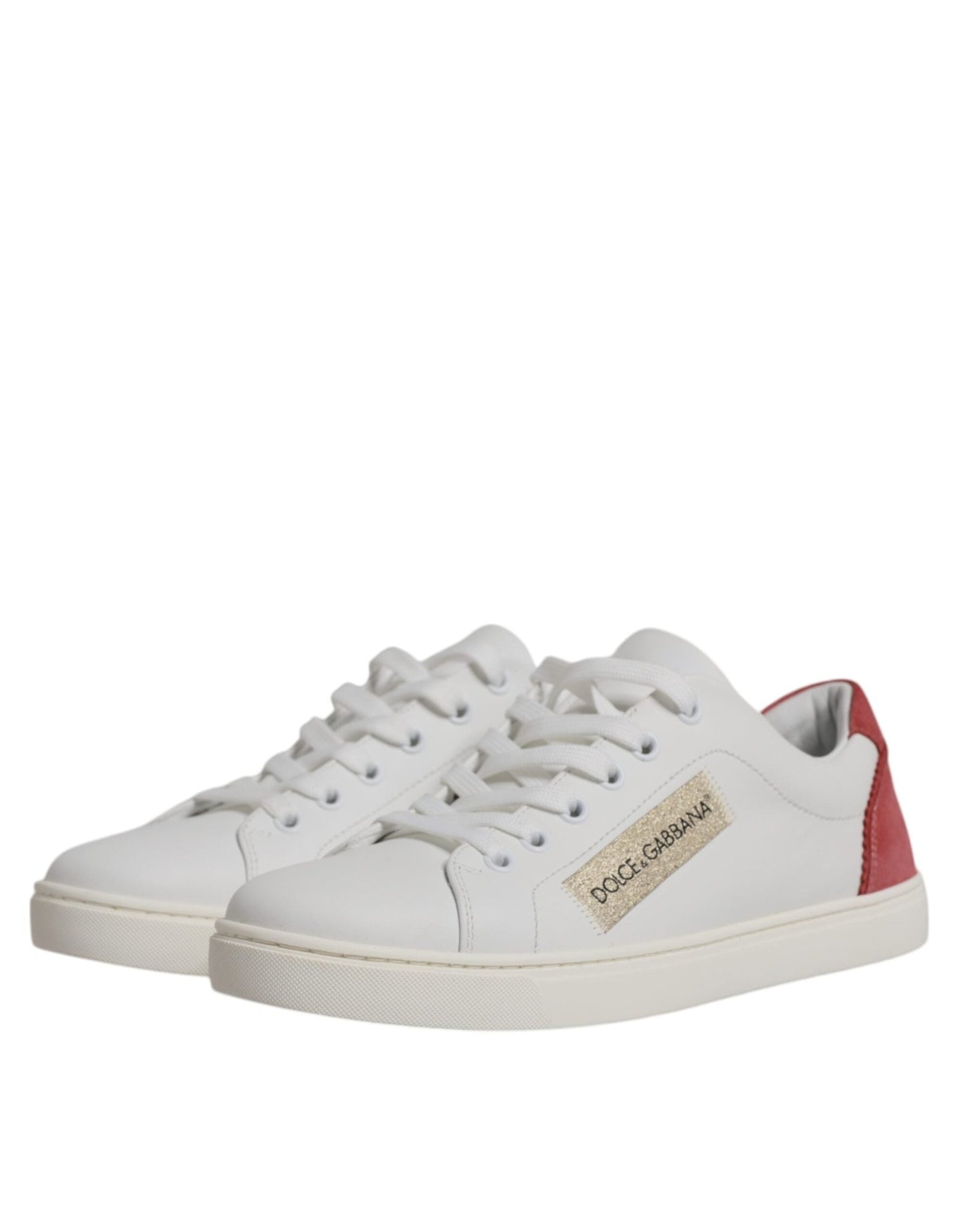 Dolce & Gabbana White London Calf Leather Sneakers Shoes - SMARTMARTNZ