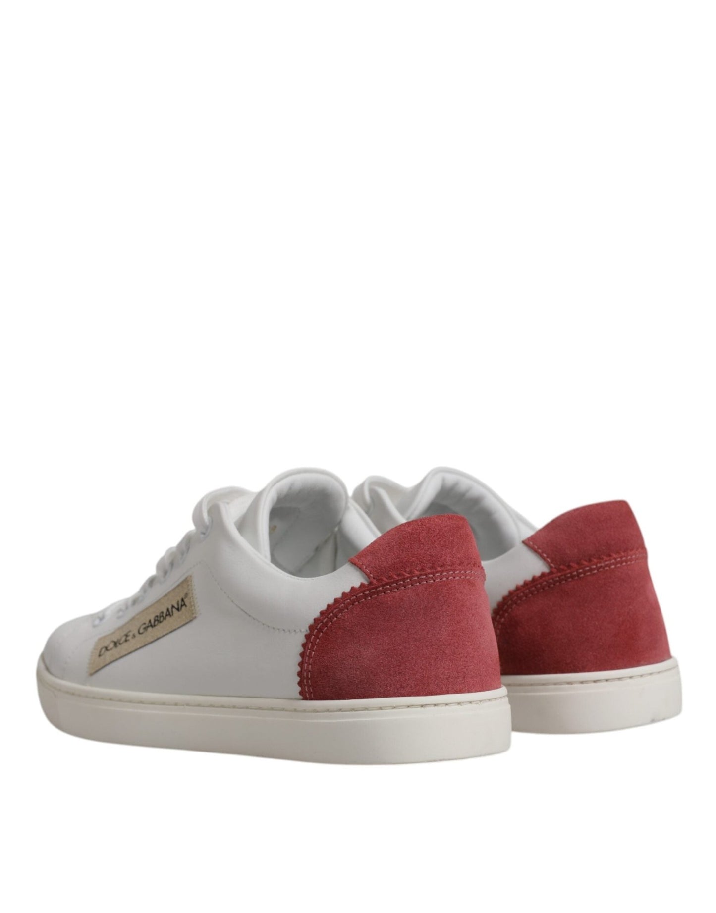 Dolce & Gabbana White London Calf Leather Sneakers Shoes - SMARTMARTNZ
