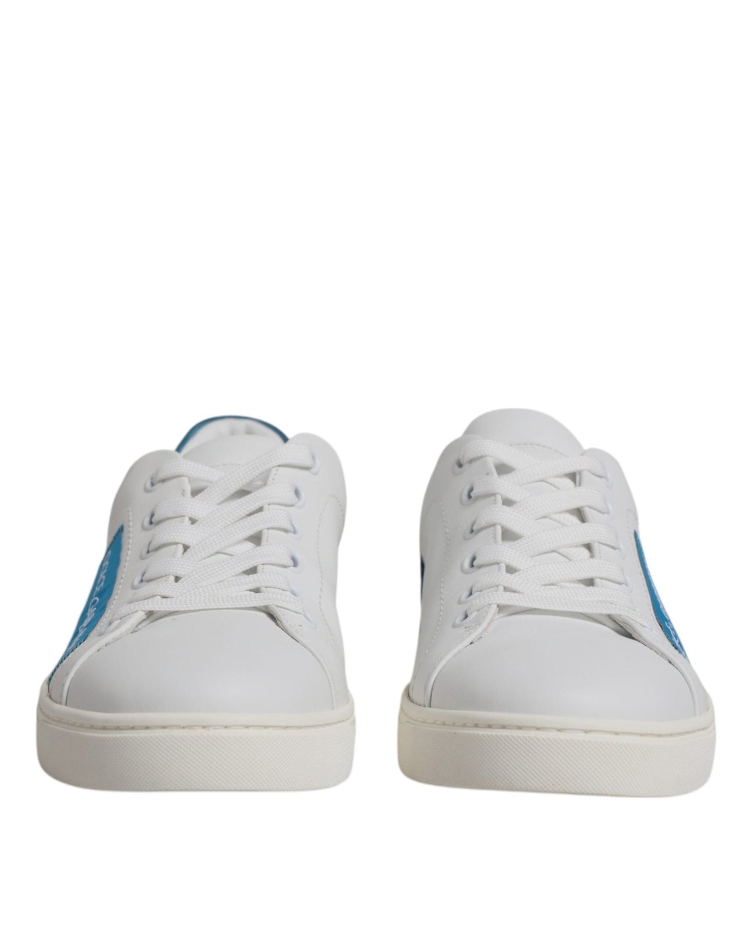 Dolce & Gabbana White London Calf Leather Sneakers Shoes - SMARTMARTNZ