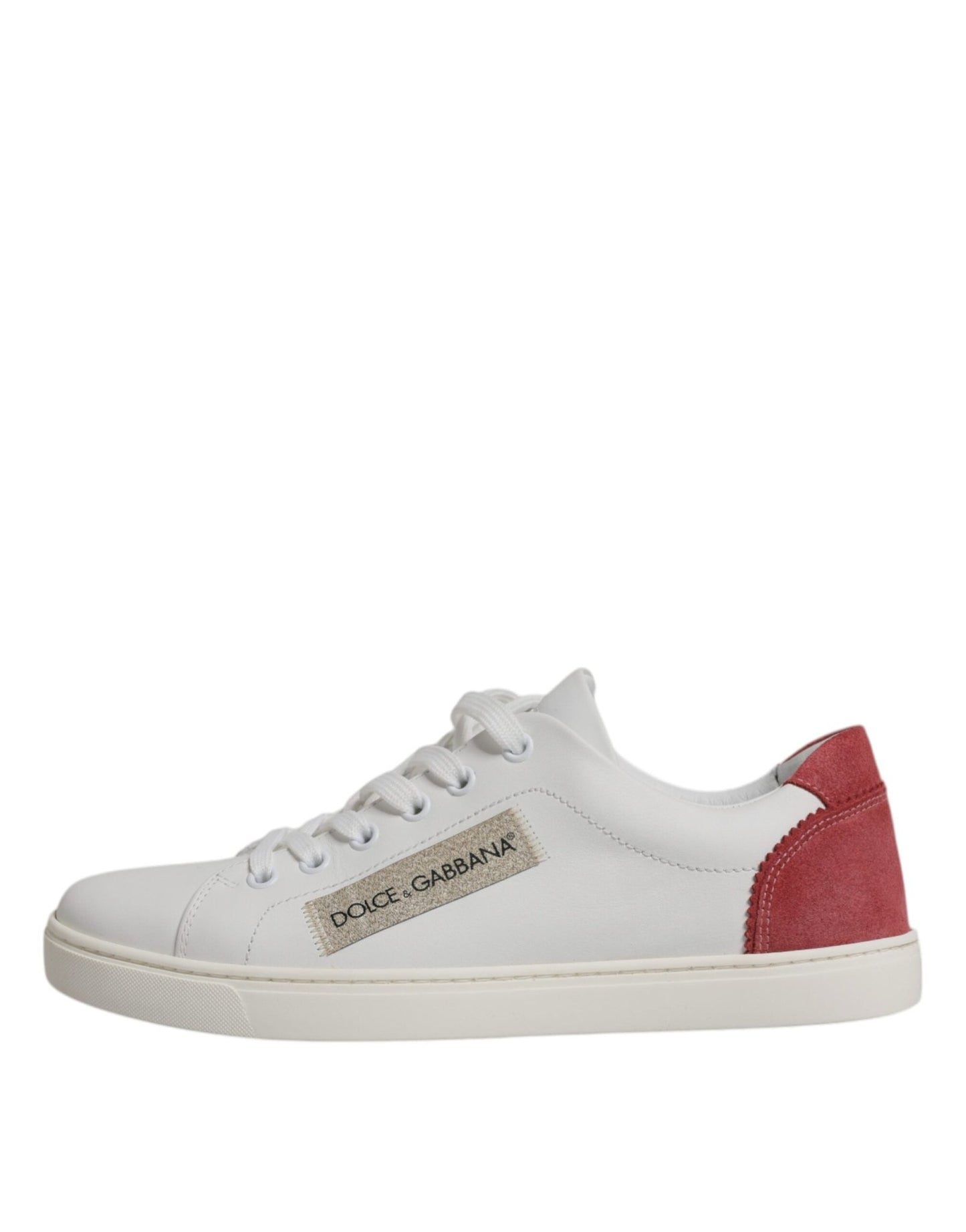 Dolce & Gabbana White London Calf Leather Sneakers Shoes - SMARTMARTNZ