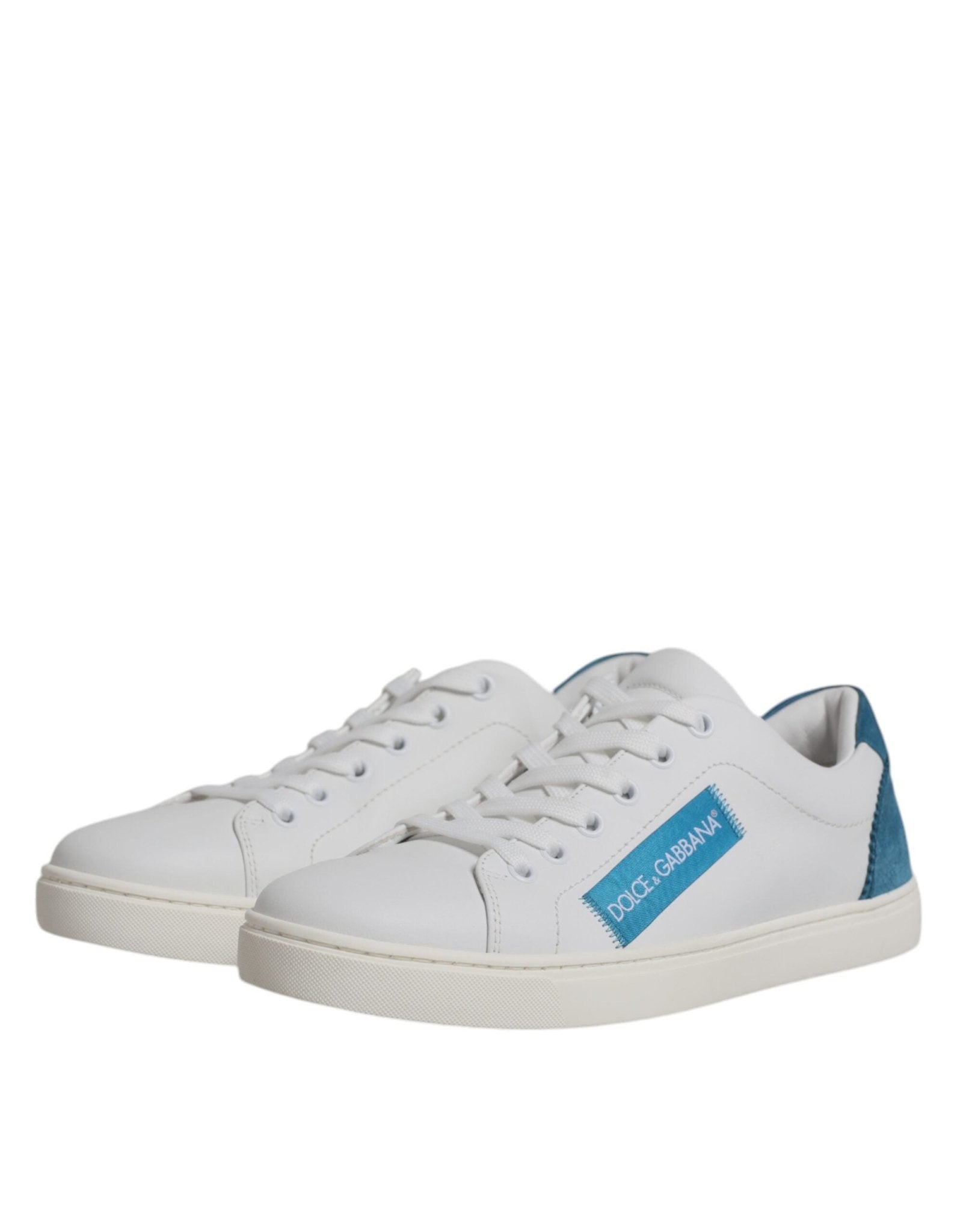 Dolce & Gabbana White London Calf Leather Sneakers Shoes - SMARTMARTNZ