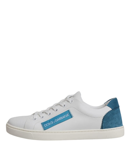 Dolce & Gabbana White London Calf Leather Sneakers Shoes - SMARTMARTNZ