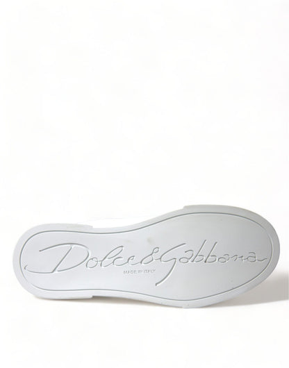 Dolce & Gabbana White Love Patch Portofino Classic Sneakers Shoes - SMARTMARTNZ