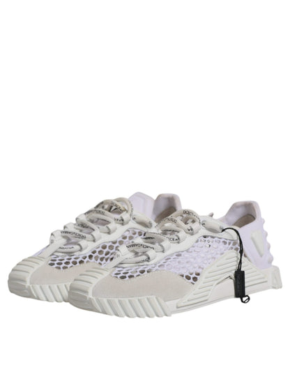 Dolce & Gabbana White Mesh NS1 Low Top Sports Sneaker Shoes - SMARTMARTNZ
