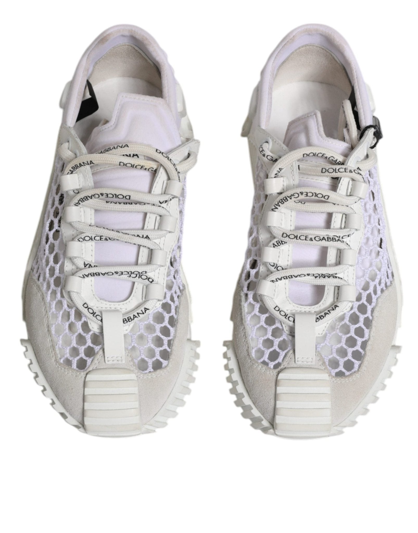 Dolce & Gabbana White Mesh NS1 Low Top Sports Sneaker Shoes - SMARTMARTNZ