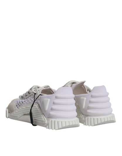 Dolce & Gabbana White Mesh NS1 Low Top Sports Sneaker Shoes - SMARTMARTNZ